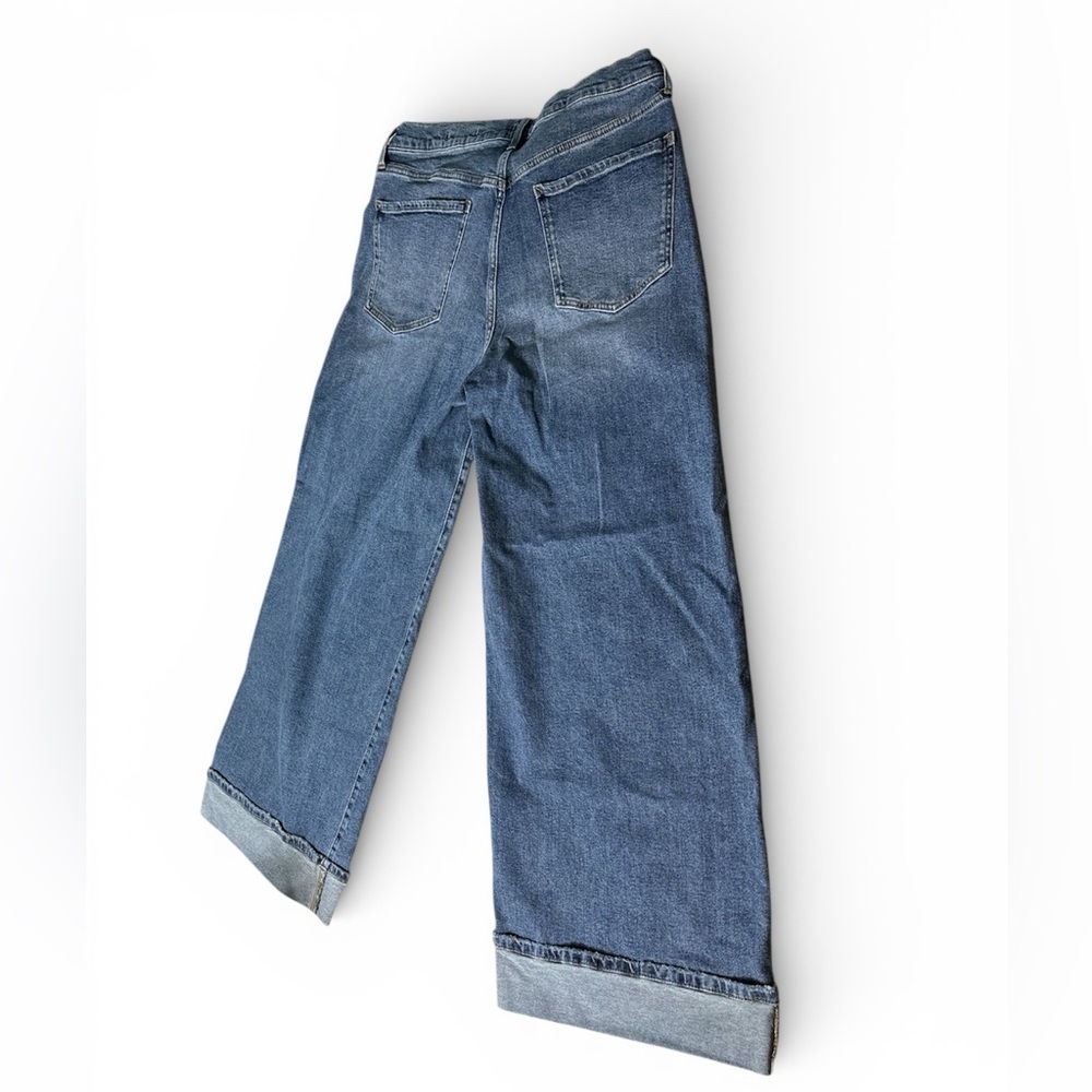 NWOT - Jessica Simpson Freesia - Stylish Blue Wide Leg Cuffed Women's Jeans - 12